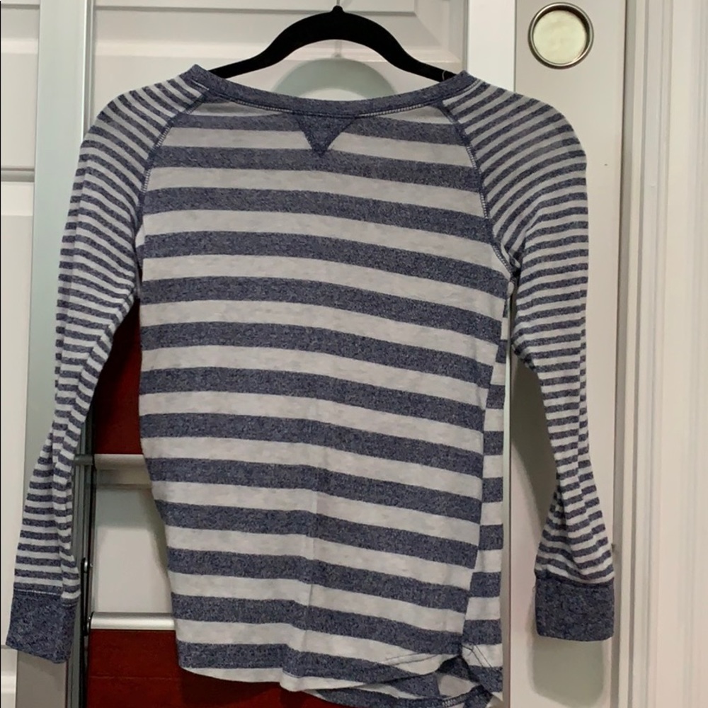 Blue and White Striped Tee